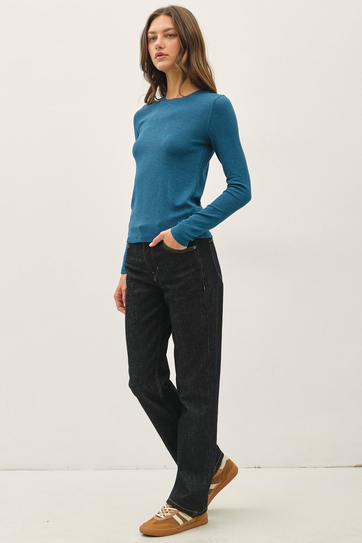 Evie Long Sleeve-Ocean