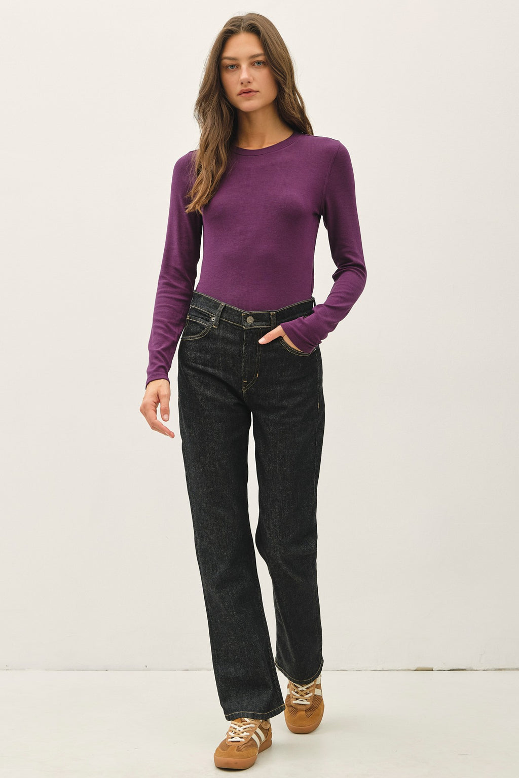 Evie Long Sleeve-Plum