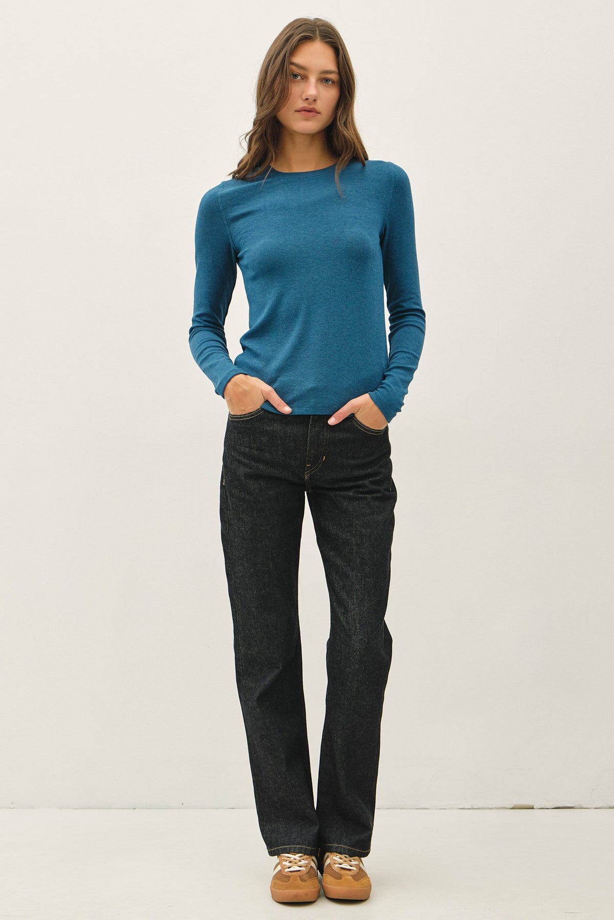 Evie Long Sleeve-Ocean
