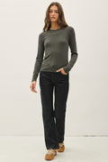 Evie Long Sleeve-Mushroom