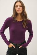 Evie Long Sleeve-Plum