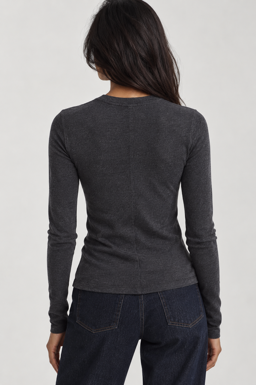 Evie Long Sleeve-Charcoal